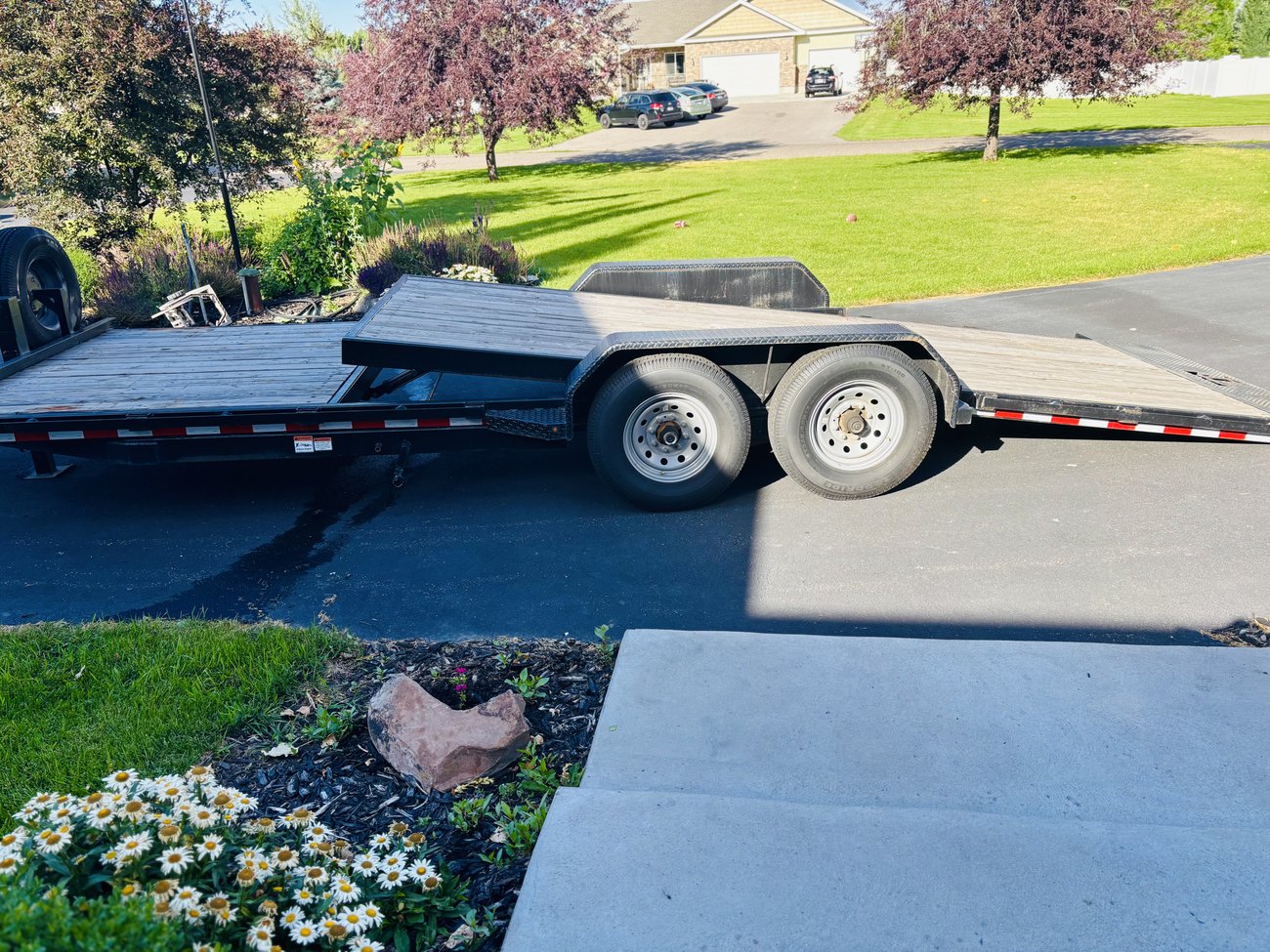 Tilt deck equipment trailer for rent